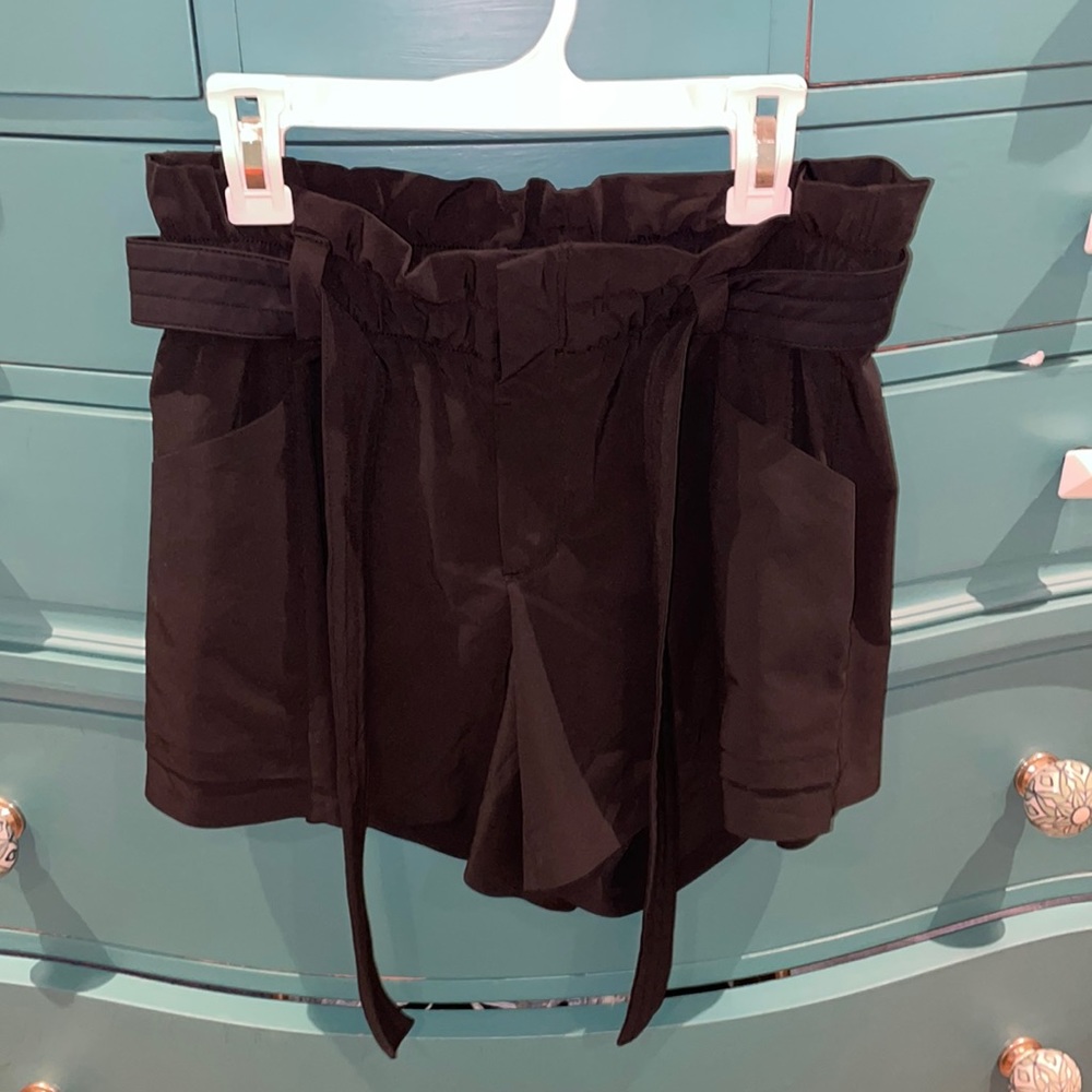 black shorts